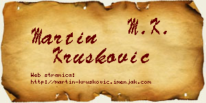 Martin Krušković vizit kartica